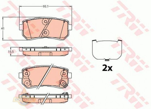 Trw Колодки тормозные дисковые TRW GDB3636 - Картинка 1