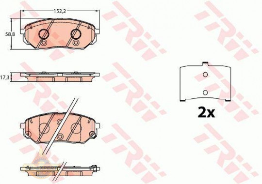Trw Колодки тормозные дисковые TRW GDB3638 - Картинка 1