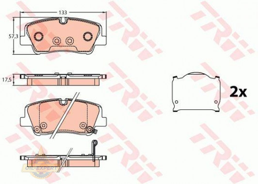 Trw Колодки дискові гальмові TRW GDB3646 - Заображення 1