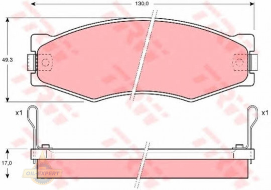 Trw Колодки тормозные дисковые TRW GDB367 - Картинка 1