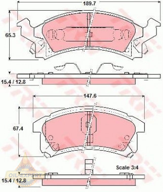 Trw Колодки дискові гальмові TRW GDB4002 - Заображення 1