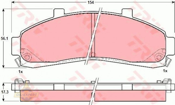 Trw Колодки тормозные дисковые TRW GDB4010 - Картинка 1
