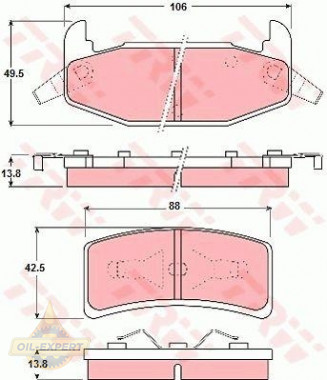 Trw Колодки тормозные дисковые TRW GDB4015 - Картинка 2