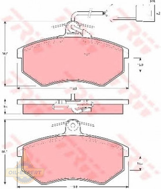 Trw Колодки тормозные дисковые TRW GDB404 - Картинка 1