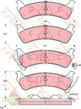 Trw Колодки тормозные дисковые TRW GDB4041 - Картинка 1