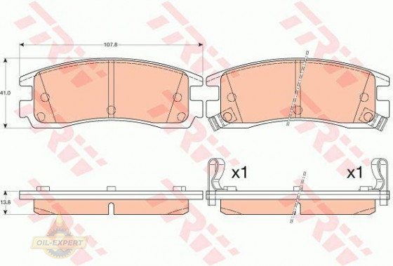 Trw Колодки тормозные дисковые TRW GDB4098 - Картинка 1
