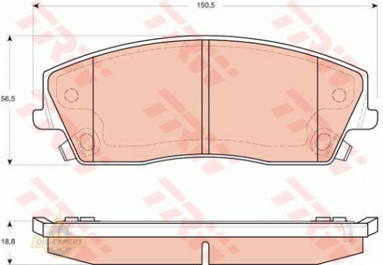 Trw Колодки тормозные дисковые TRW GDB4140 - Картинка 2