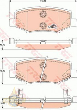 Trw Колодки тормозные дисковые TRW GDB4145 - Картинка 2