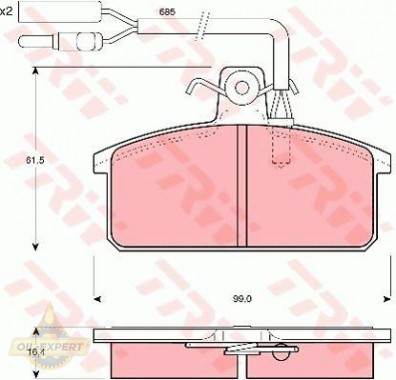 Trw Колодки тормозные дисковые TRW GDB417 - Картинка 1
