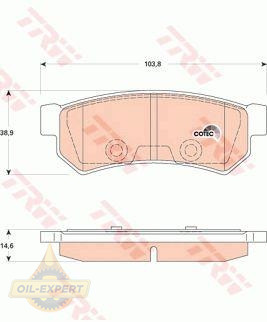 Trw Колодки тормозные дисковые TRW GDB4178 - Картинка 2