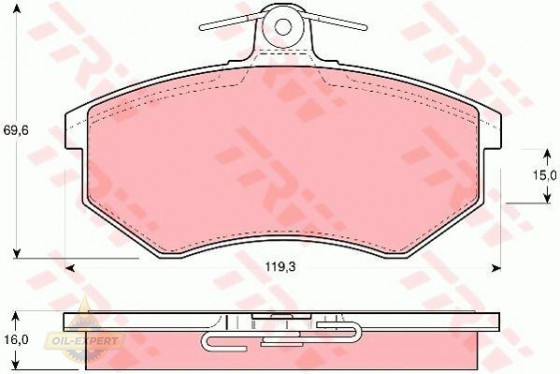 Trw Колодки дискові гальмові TRW GDB430 - Заображення 1
