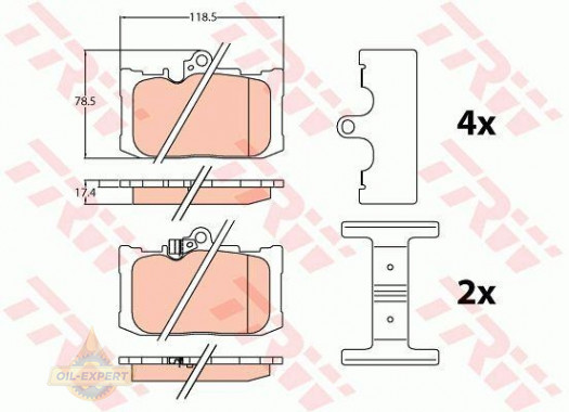 Trw Колодки тормозные дисковые TRW GDB4460 - Картинка 1
