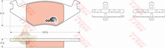 Trw Колодки тормозные дисковые TRW GDB463 - Картинка 2