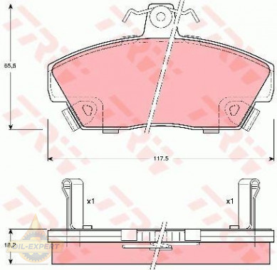 Trw Колодки тормозные дисковые TRW GDB497 - Картинка 1