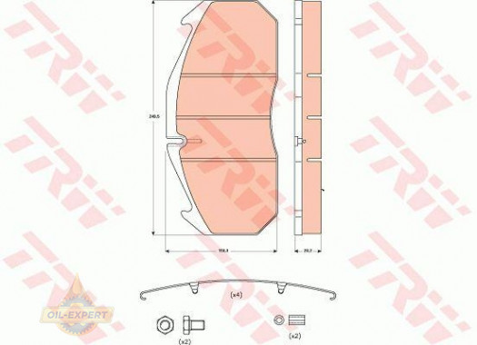 Trw Колодки тормозные дисковые TRW GDB5000 - Картинка 4