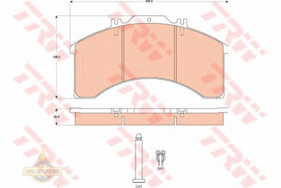 Trw Колодки тормозные дисковые TRW GDB5024 - Картинка 1