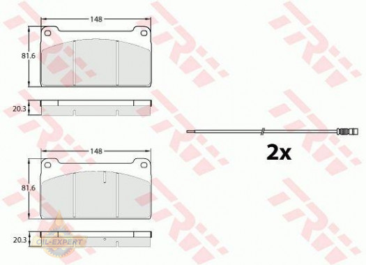 Trw Колодки тормозные дисковые TRW GDB5074 - Картинка 2