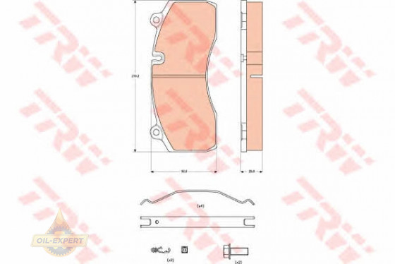 Trw Колодки тормозные дисковые TRW GDB5100 - Картинка 1