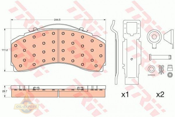 Trw Колодки тормозные дисковые TRW GDB5111 - Картинка 1