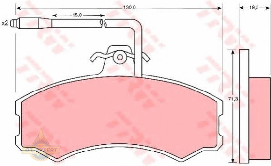 Trw Колодки тормозные дисковые TRW GDB695 - Картинка 2