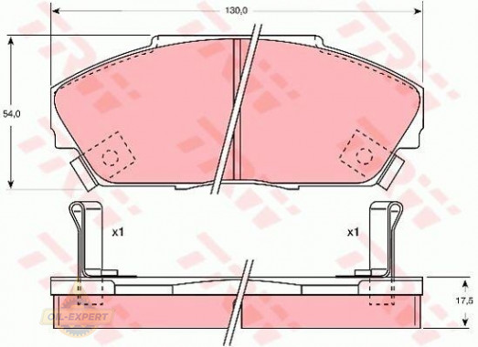 Trw Колодки тормозные дисковые TRW GDB733 - Картинка 1