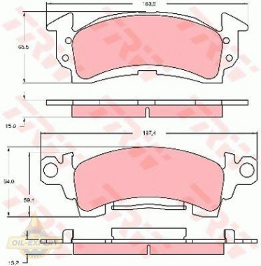 Trw Колодки тормозные дисковые TRW GDB742 - Картинка 1