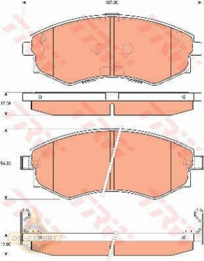 Trw Колодки тормозные дисковые TRW GDB7521 - Картинка 1