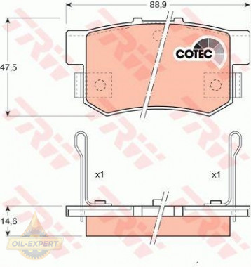 Trw Колодки тормозные дисковые TRW GDB774 - Картинка 2