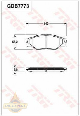 Trw Колодки тормозные дисковые TRW GDB7773 - Картинка 1