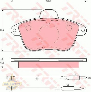 Trw Колодки тормозные дисковые TRW GDB796 - Картинка 1