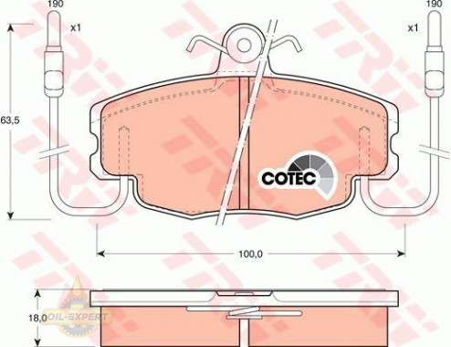 Trw Колодки тормозные дисковые TRW GDB807 - Картинка 2