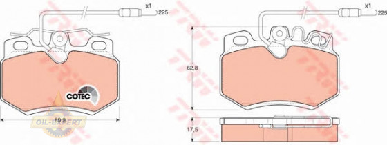 Trw Колодки тормозные дисковые TRW GDB808 - Картинка 4