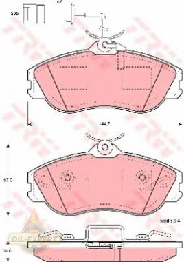 Trw Колодки тормозные дисковые TRW GDB816 - Картинка 2