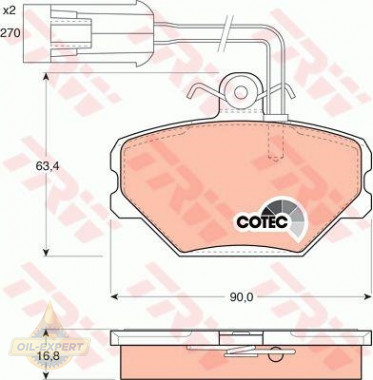 Trw Колодки тормозные дисковые TRW GDB852 - Картинка 1
