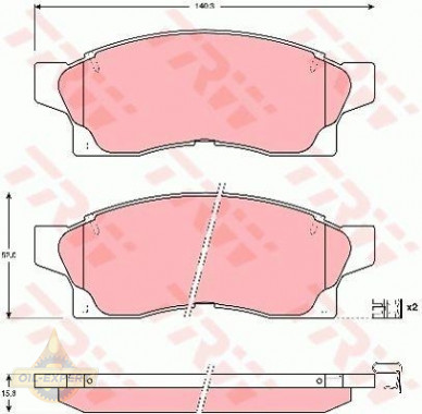 Trw Колодки тормозные дисковые TRW GDB877 - Картинка 1