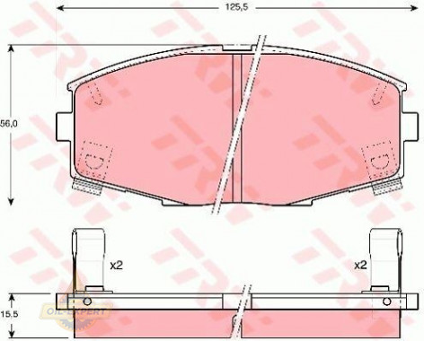 Trw Колодки тормозные дисковые TRW GDB880 - Картинка 2