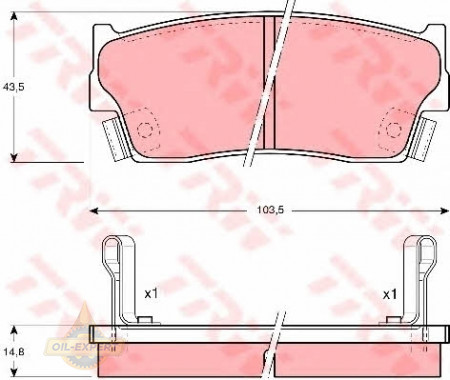 Trw Колодки тормозные дисковые TRW GDB885 - Картинка 1