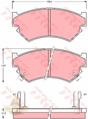 Trw Колодки тормозные дисковые TRW GDB899 - Картинка 2