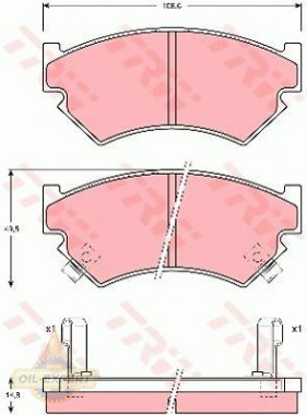 Trw Колодки тормозные дисковые TRW GDB899 - Картинка 1