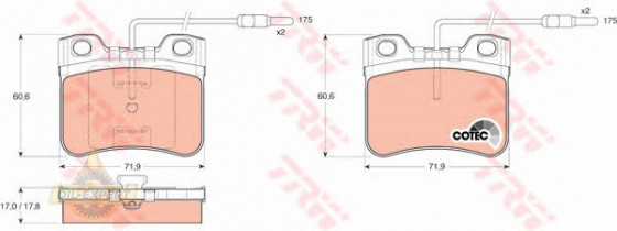 Trw Колодки дискові гальмові TRW GDB906 - Заображення 2