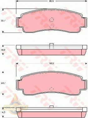 Trw Колодки дискові гальмові TRW GDB982 - Заображення 1