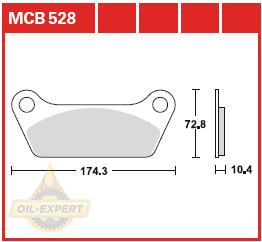 Trw Колодки тормозные мото TRW MCB528 - Картинка 1