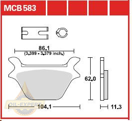 Trw Колодки тормозные мото TRW MCB583 - Картинка 1