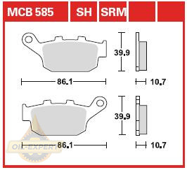 Trw Колодки тормозные мото TRW MCB585 - Картинка 1