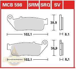 Trw Колодки тормозные мото TRW MCB598SRM - Картинка 1