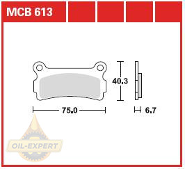 Trw Колодки тормозные мото TRW MCB613 - Картинка 1