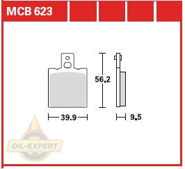 Trw Колодки тормозные мото TRW MCB623 - Картинка 1