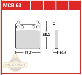 Trw Колодки тормозные мото TRW MCB63 - Картинка 1