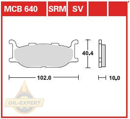 Trw Колодки тормозные мото TRW MCB640SRM - Картинка 1