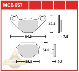 Trw Колодки гальмівні мото TRW MCB657 - Заображення 1